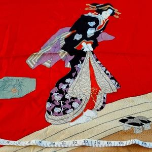 Vintage, translation on label, 'tango silk crepe', used as scarf, table cover...